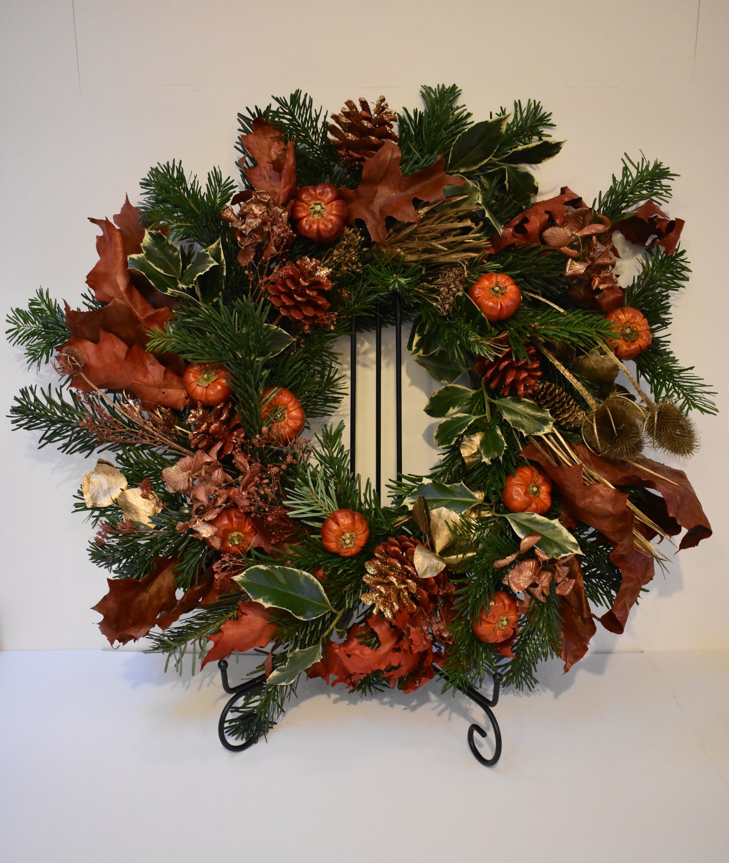 Festive Autumnal-Style Christmas Wreath