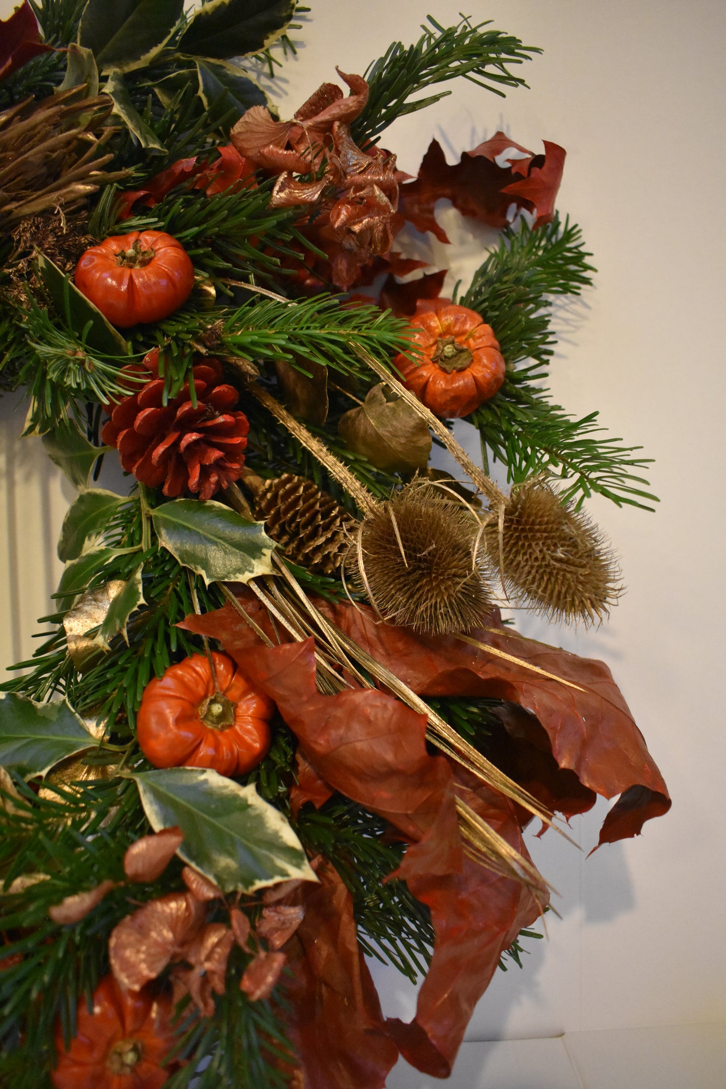 Festive Autumnal-Style Christmas Wreath