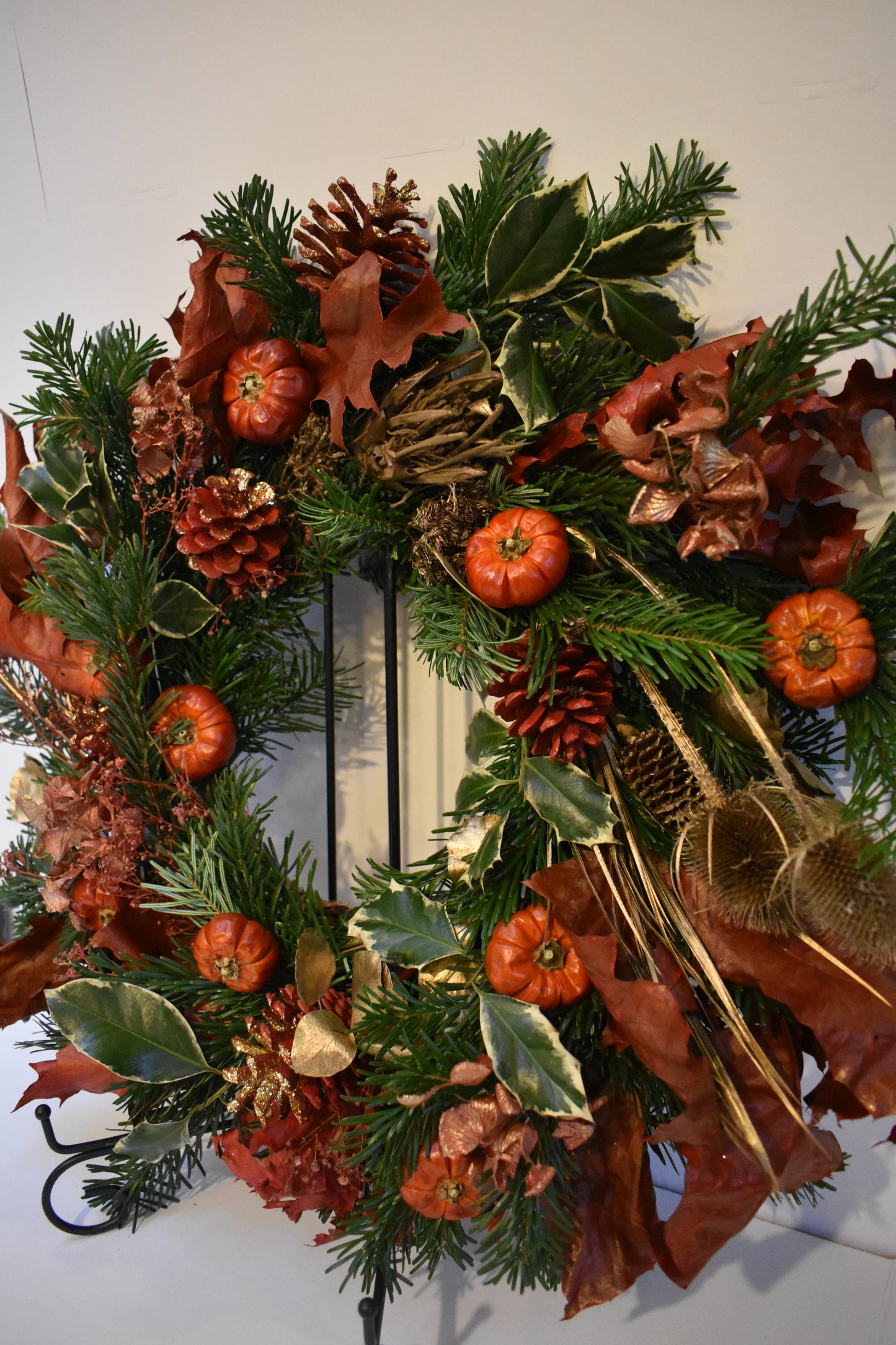 Festive Autumnal-Style Christmas Wreath