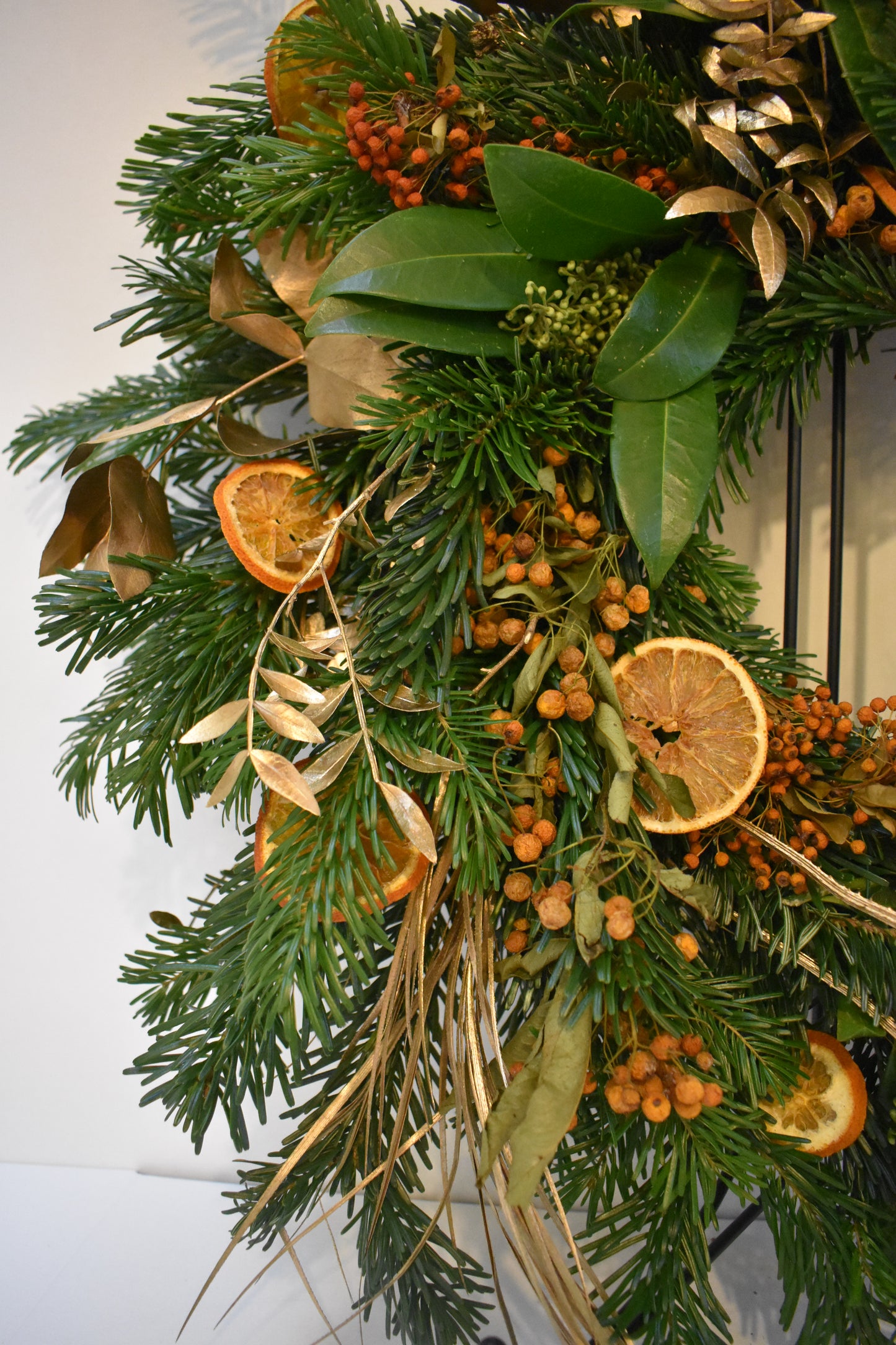 Citrus Gold Christmas Wreath