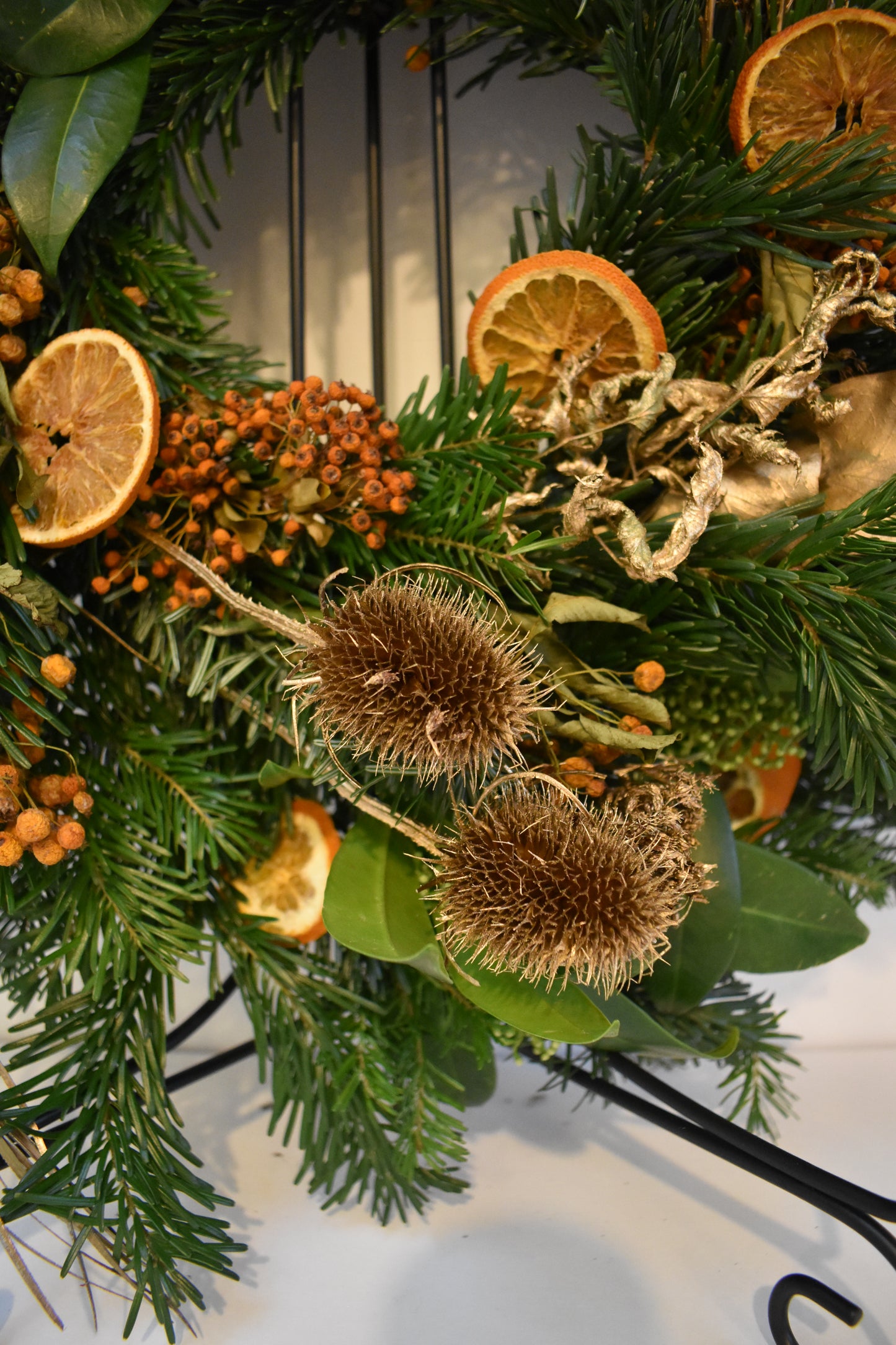 Citrus Gold Christmas Wreath