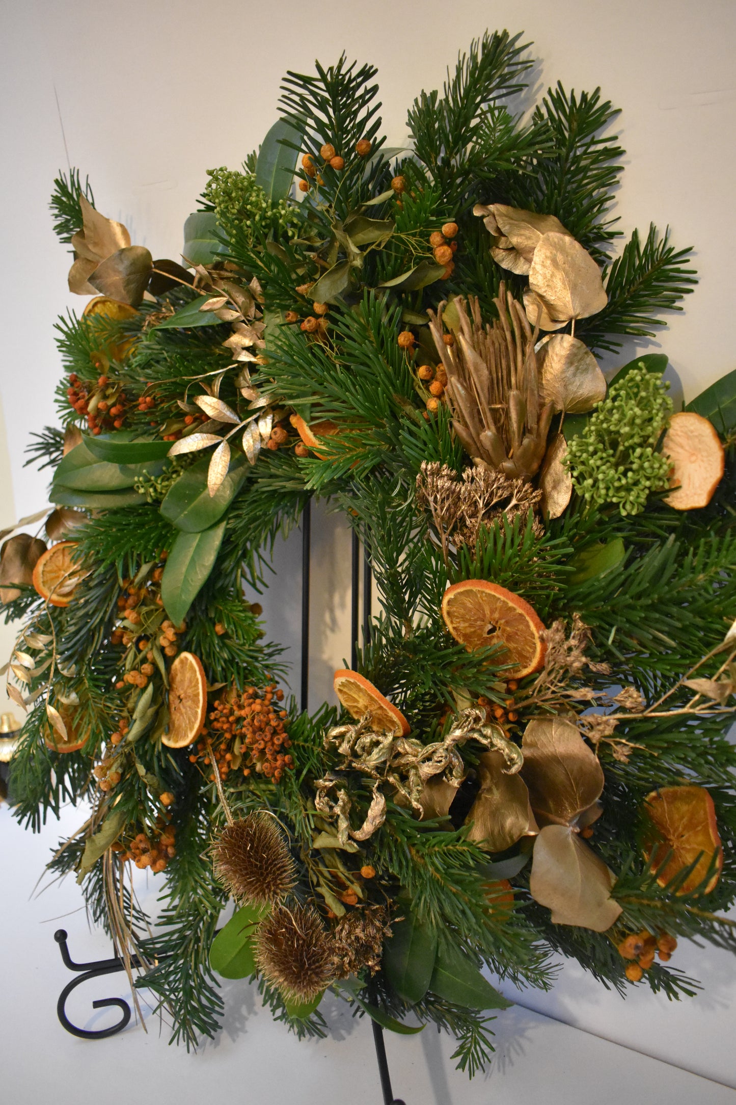 Citrus Gold Christmas Wreath