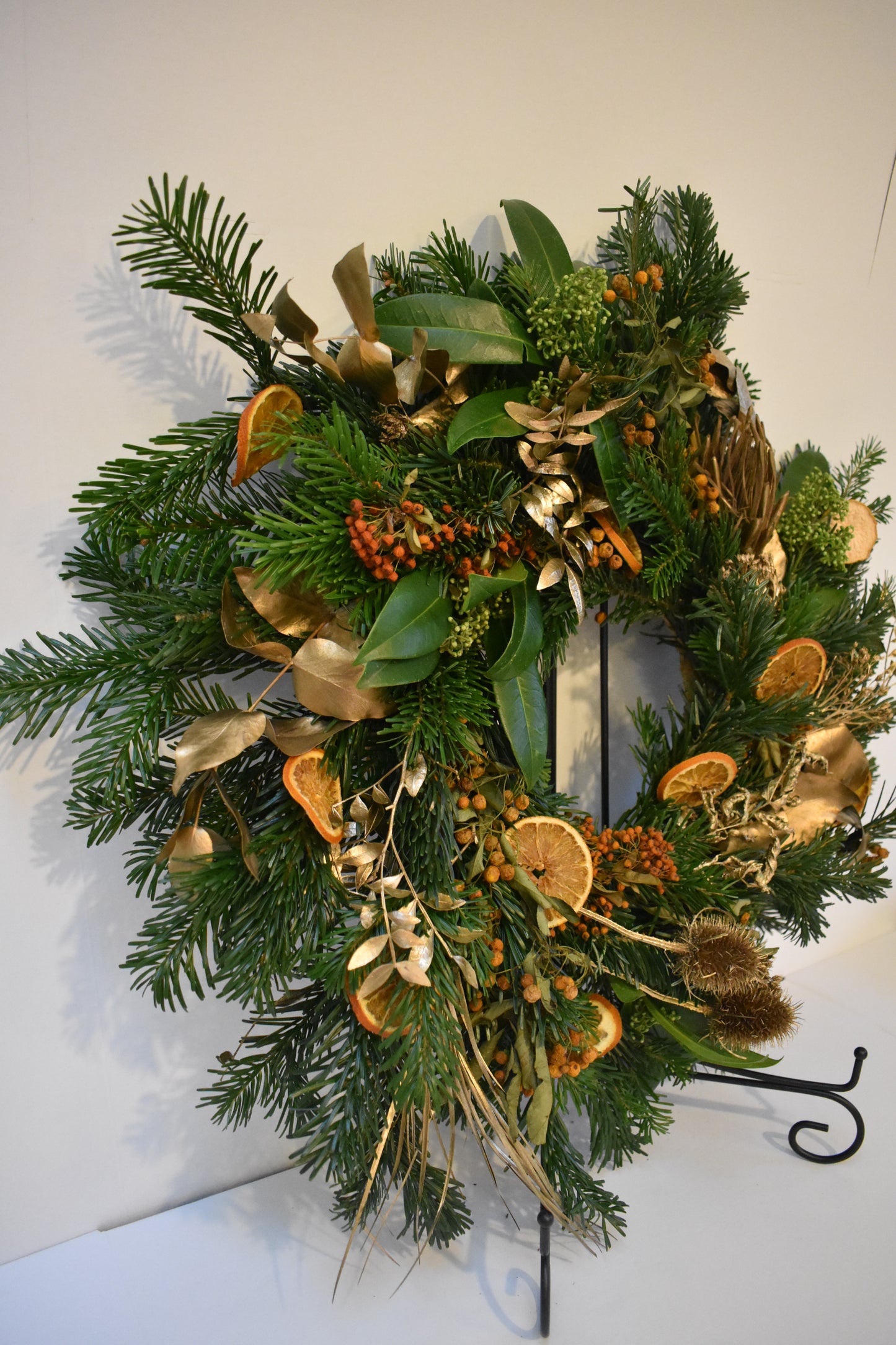 Citrus Gold Christmas Wreath