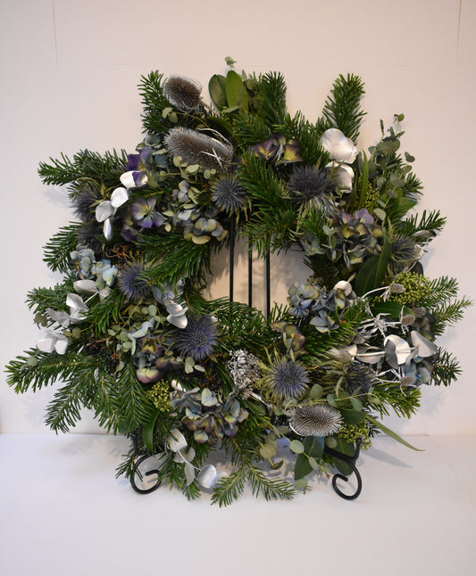 Blue Christmas Wreath